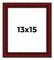 13x15 Weathered Picture Frame with UV-Resistant Acrylic & Acid Free Backing, Available in 5 Finishes - Black, Gold, Red, White, Natural